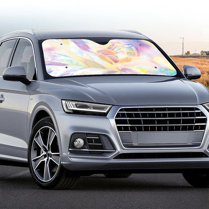 Bright Holographic Print Car Windshield Sun Shade