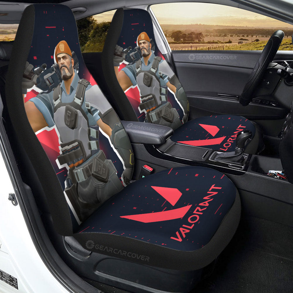 Brimstone Car Seat Covers Custom Valorant Agent