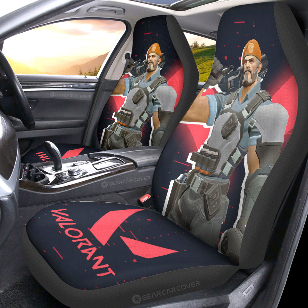 Brimstone Car Seat Covers Custom Valorant Agent