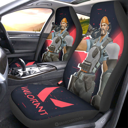 Brimstone Car Seat Covers Custom Valorant Agent