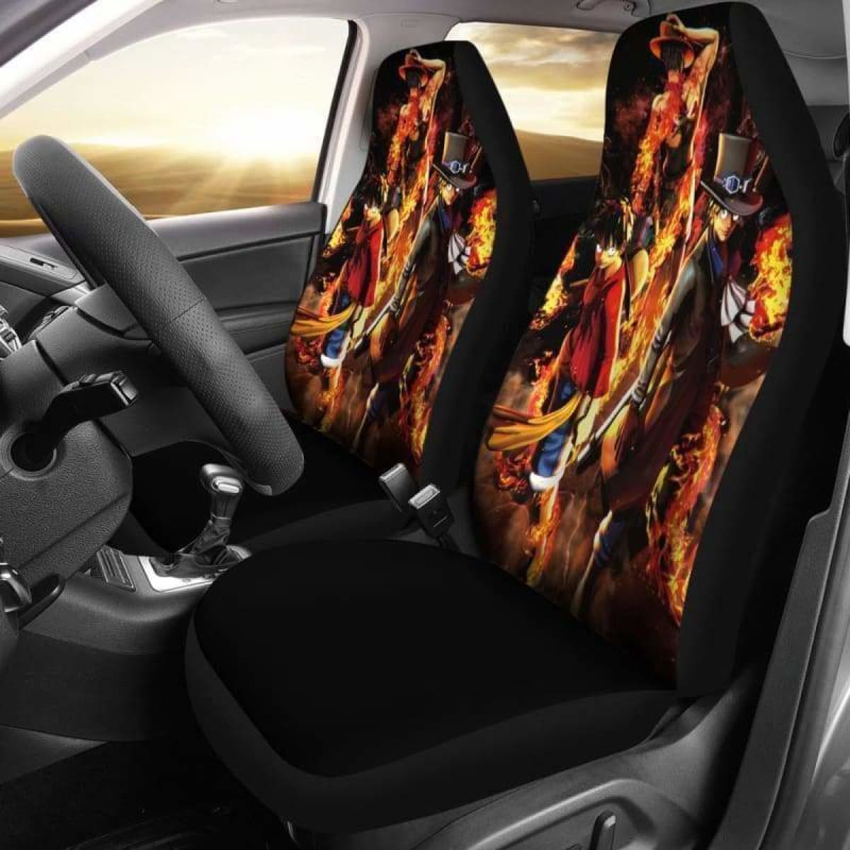 Brothers Luffy One Piece Car Seat Covers Universal Fit 051312