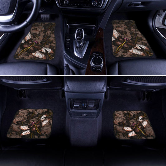 Brown Dragonfly Car Floor Mats Custom Car Accessories