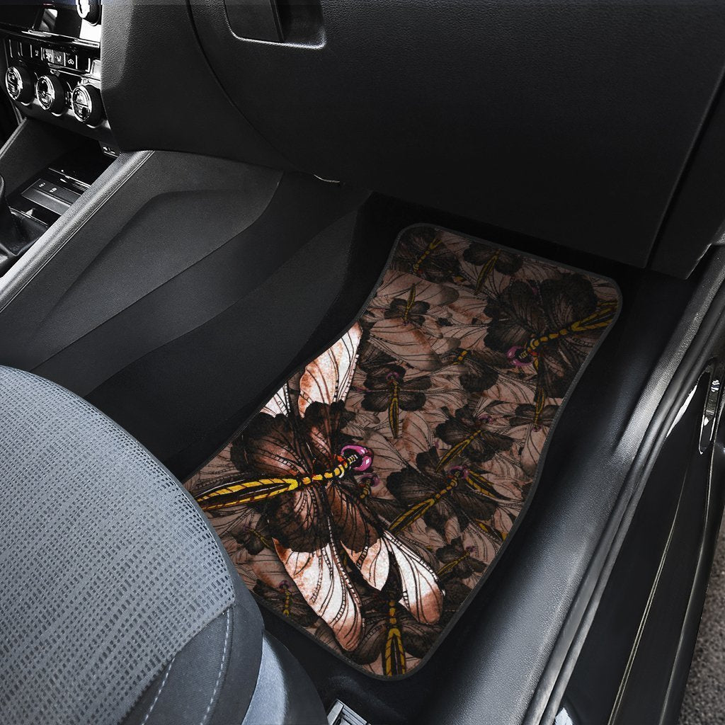 Brown Dragonfly Car Floor Mats Custom Car Accessories
