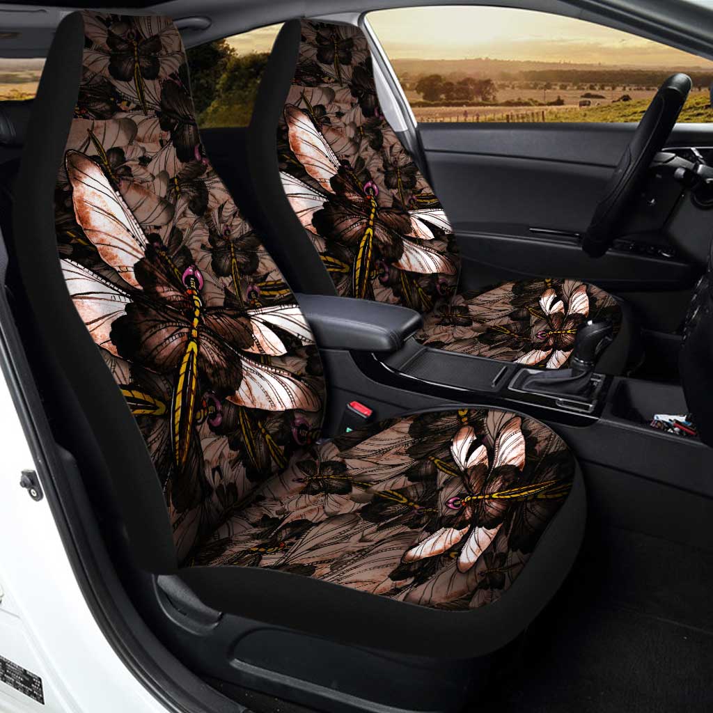 Brown Dragonfly Car Seat Covers Custom Car Accessories