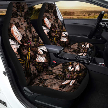 Brown Dragonfly Car Seat Covers Custom Car Accessories
