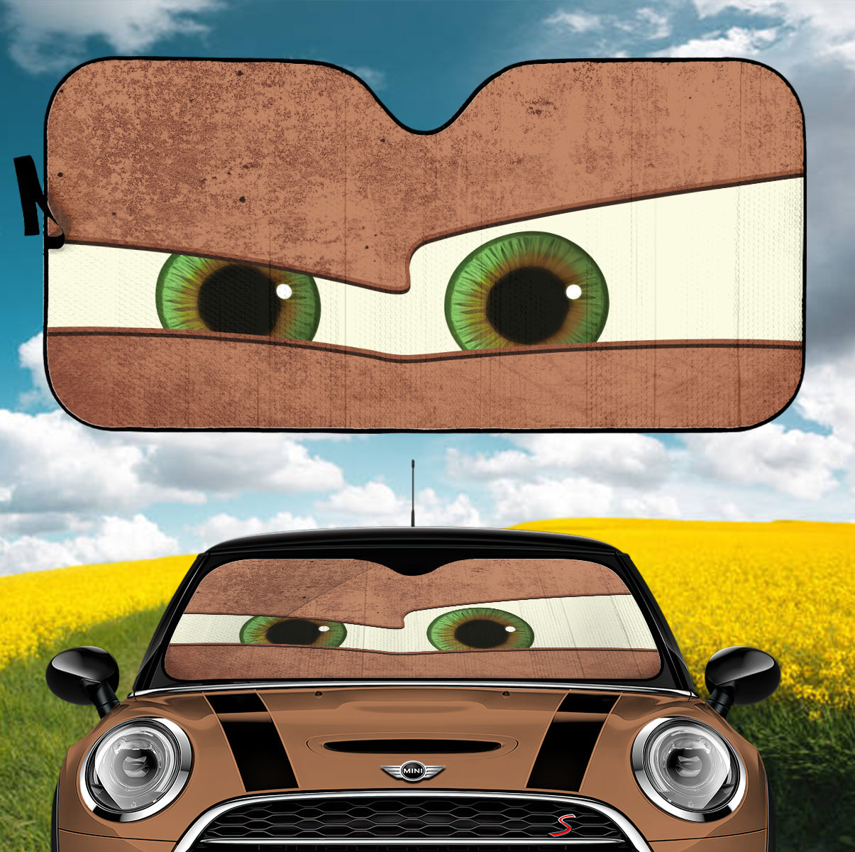 Brown Eyes Car Auto Sunshades
