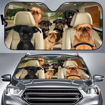 Brussels Griffon Car All Over Printed 3D Sun Shade