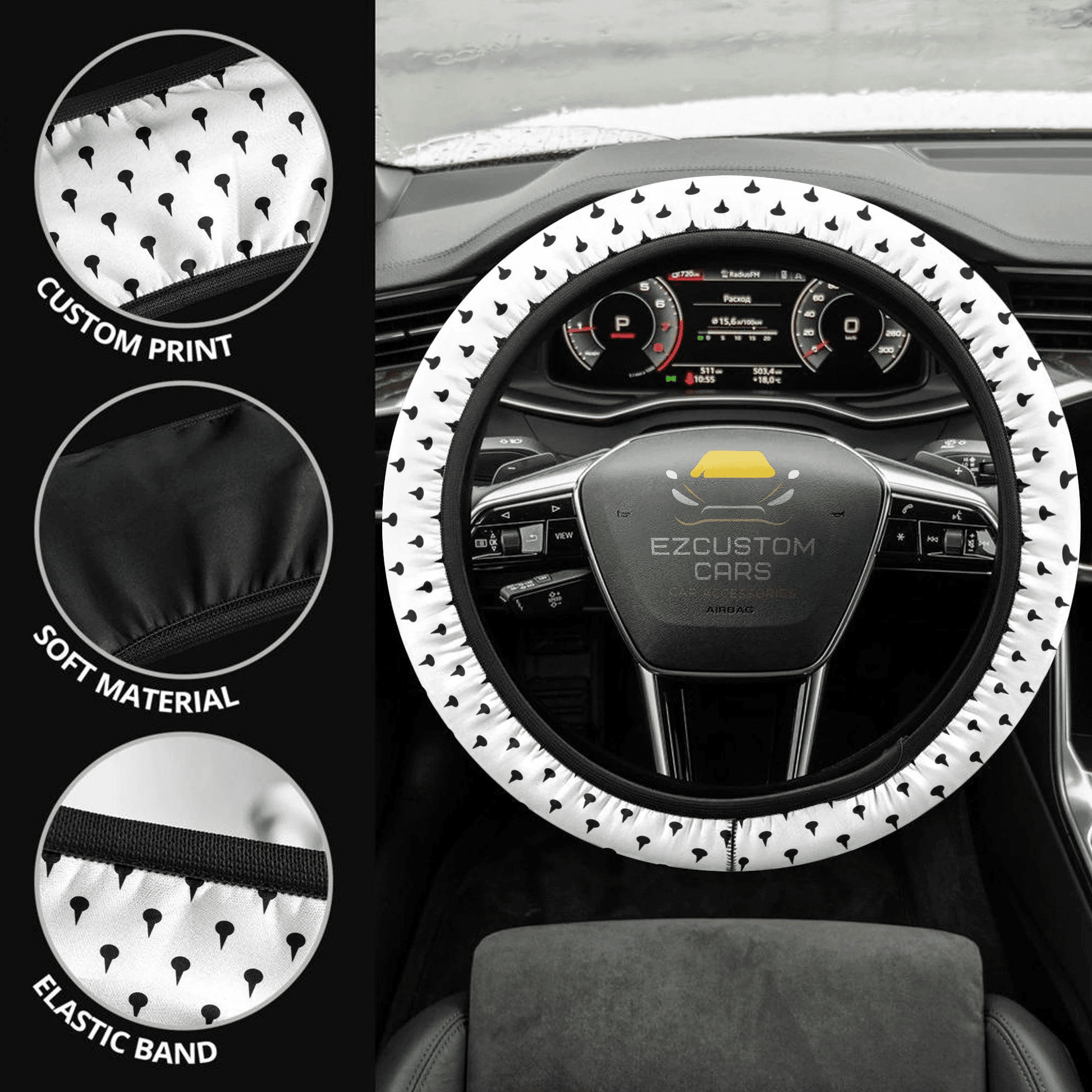Bucciarati Patterns Anime Steering Wheel Cover Custom Jojo Bizzare Adventure Anime Car Accessories