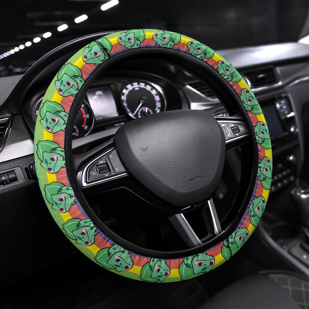Bulbasaur Anime Custom Car Steering Wheel Cover