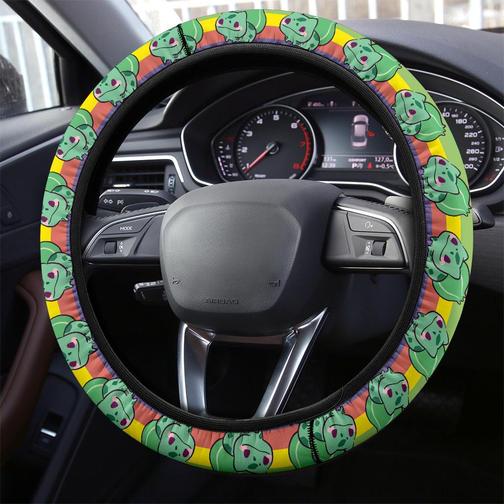 Bulbasaur Anime Custom Car Steering Wheel Cover