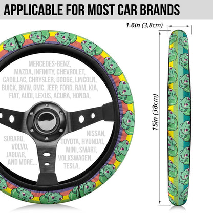 Bulbasaur Anime Custom Car Steering Wheel Cover