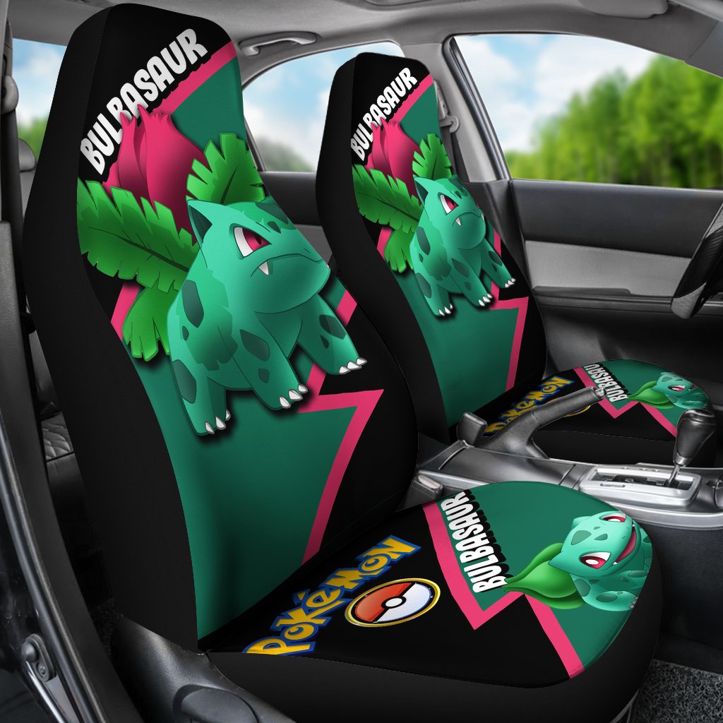 Bulbasaur Car Seat Covers Custom Anime Pokemon Car Accessories