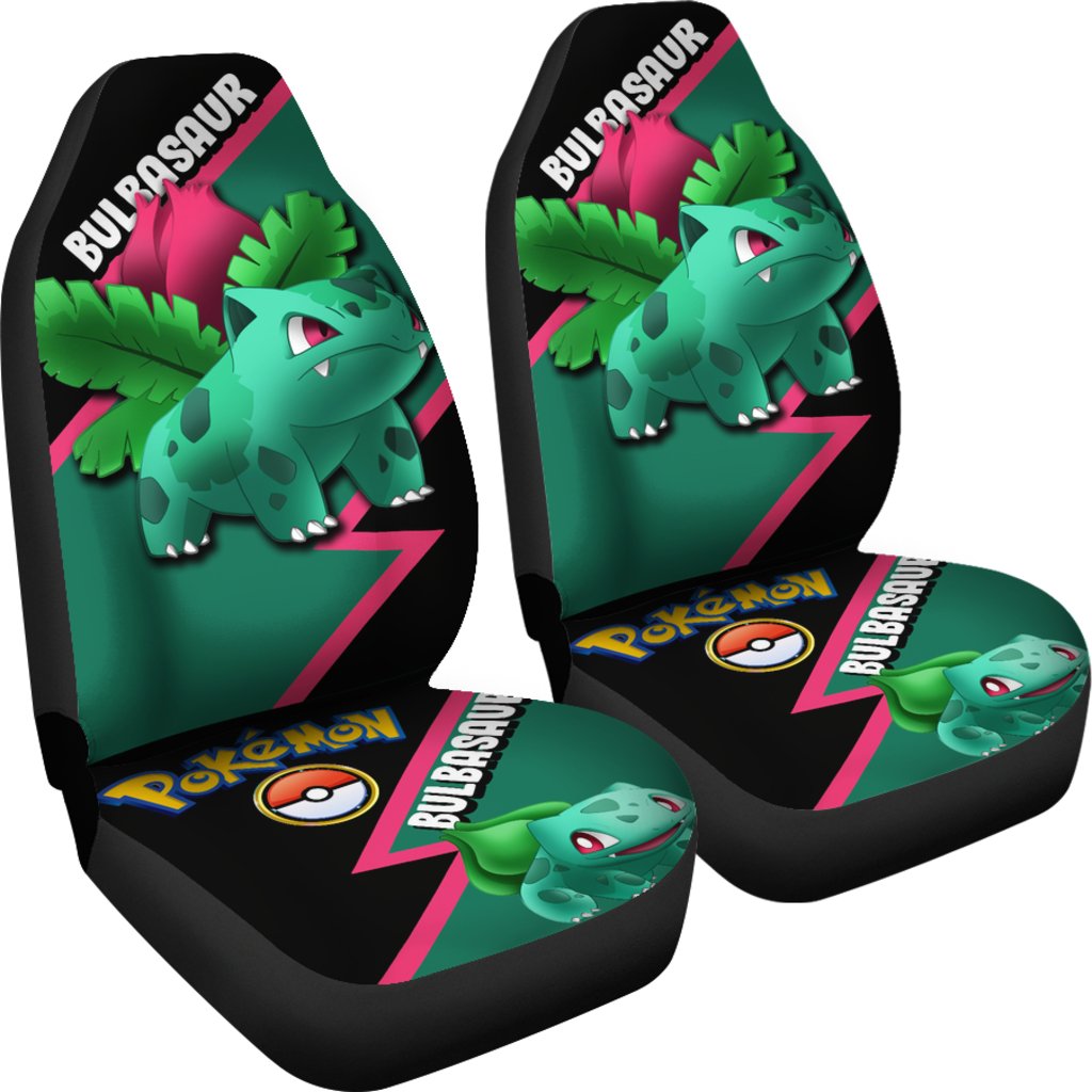 Bulbasaur Car Seat Covers Custom Anime Pokemon Car Accessories