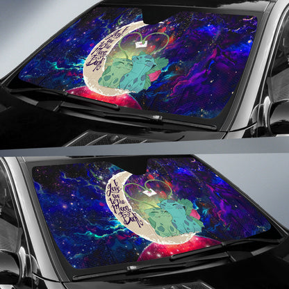 Bulbasaur Couple Pokemon Love You To The Moon Galaxy Car Auto Sunshades