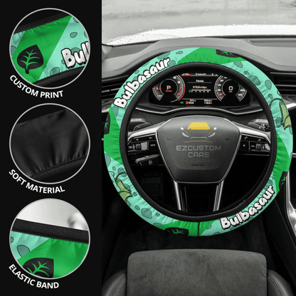Bulbasaur Pokemon Anime Steering Wheel Cover