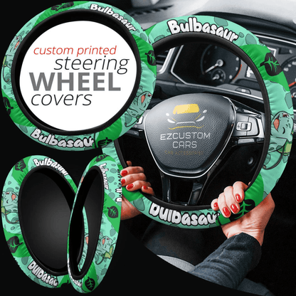 Bulbasaur Pokemon Anime Steering Wheel Cover