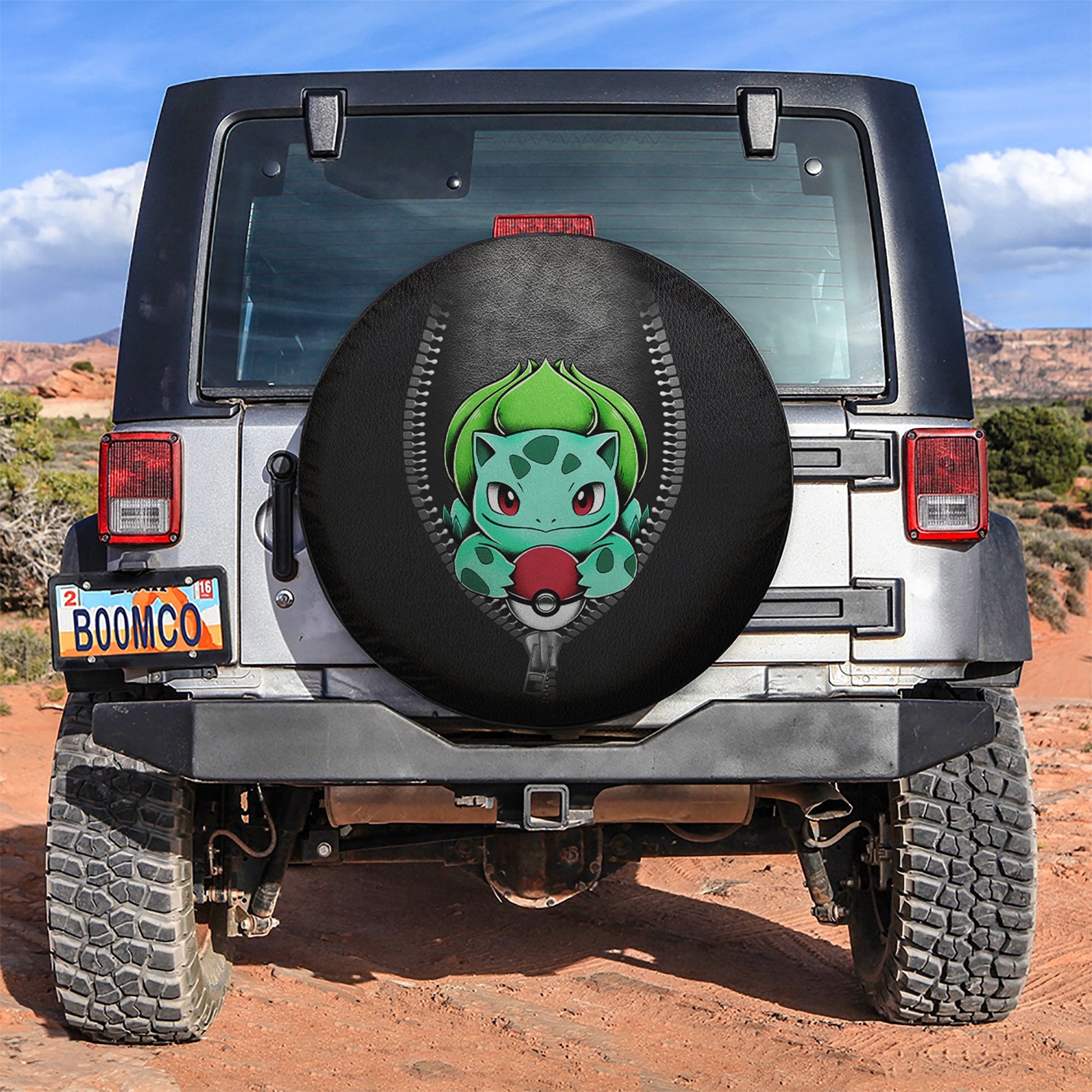 Bulbasaur Zipper Car Spare Tire Cover