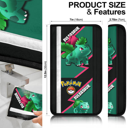 Bulbasaur car seat belt covers Anime Custom Car Accessories