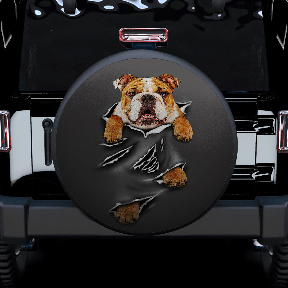 Bull Dog Hanging Car Spare Tire Cover