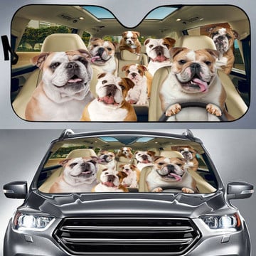 Bulldog All Over Printed 3D Sun Shade