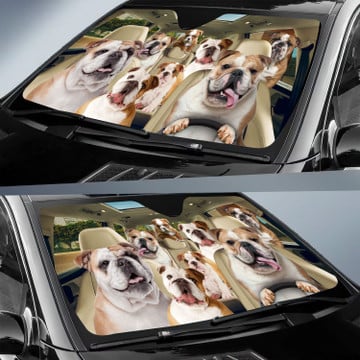 Bulldog All Over Printed 3D Sun Shade