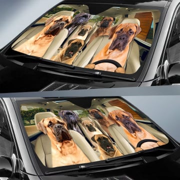 Bullmastiff All Over Printed 3D Sun Shade