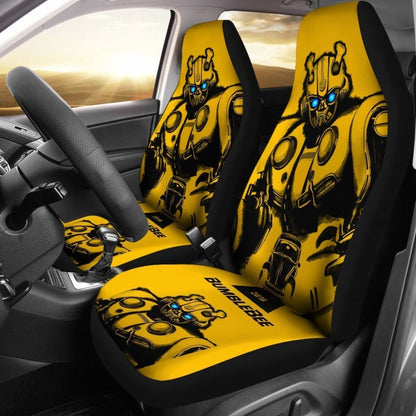 Bumblebee Transformer Yellow Design Car Seat Covers Lt03 Universal Fit 225721