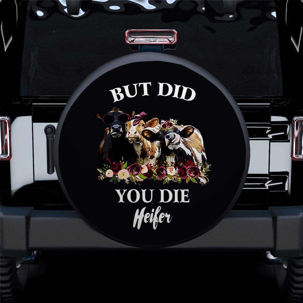 But Heifer, Farm Animals, Covid Camping Car Spare Tire Cover