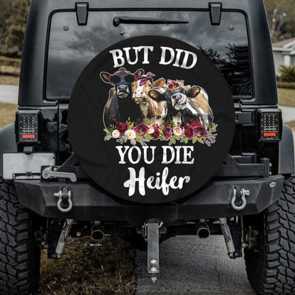 But Heifer, Farm Animals, Covid Camping Car Spare Tire Cover