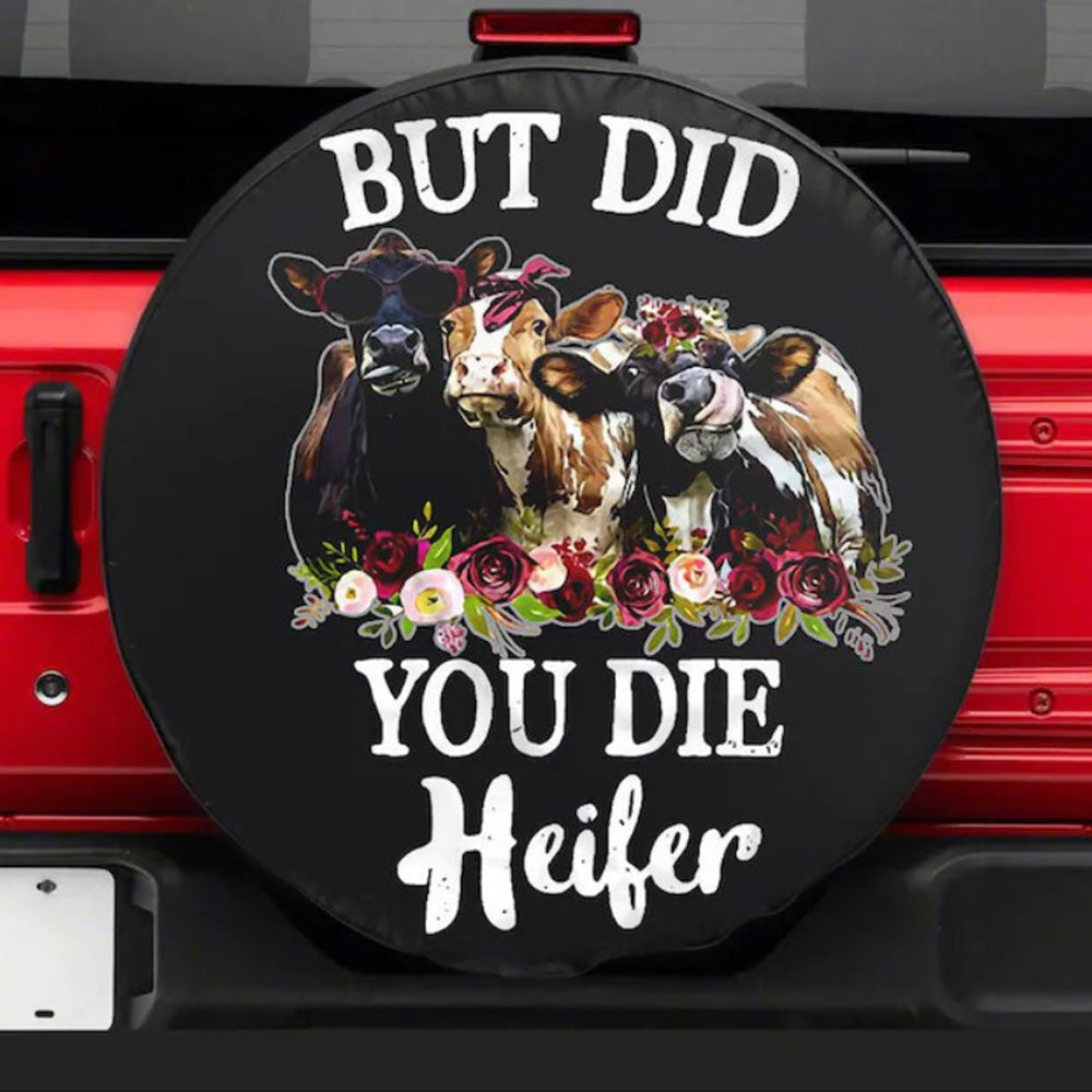 But Heifer, Farm Animals, Covid Camping Car Spare Tire Cover