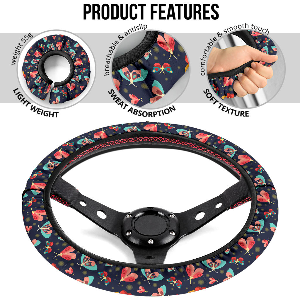 Butterfly Beautiful Premium Car Steering Wheel Cover
