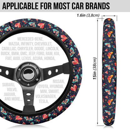 Butterfly Beautiful Premium Car Steering Wheel Cover
