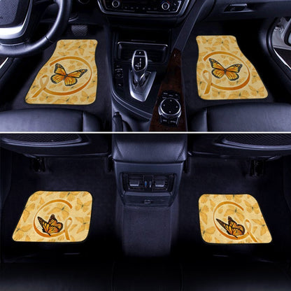 Butterfly Car Floor Mats Custom Apprendix Cancer Car Accessories Meaningful Gift Idea