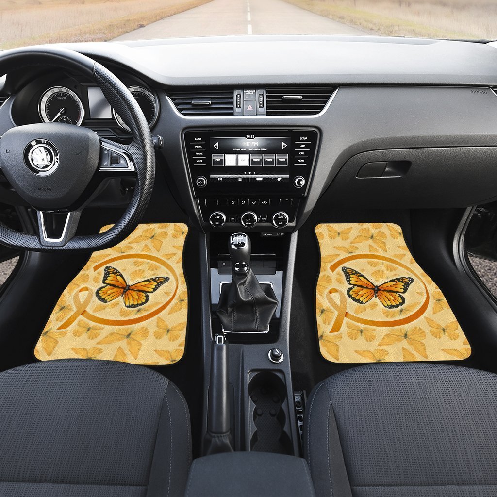 Butterfly Car Floor Mats Custom Apprendix Cancer Car Accessories Meaningful Gift Idea