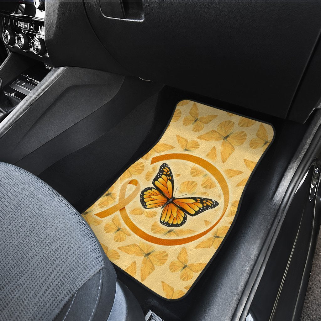 Butterfly Car Floor Mats Custom Apprendix Cancer Car Accessories Meaningful Gift Idea