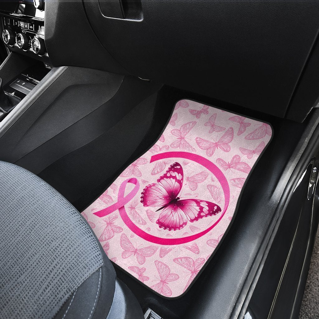 Butterfly Car Floor Mats Custom Breast Cancer Meanigful Car Accessories