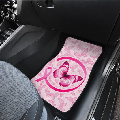 Butterfly Car Floor Mats Custom Breast Cancer Meanigful Car Accessories