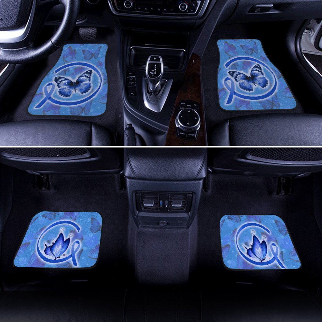 Butterfly Car Floor Mats Custom Colon Cancer Meaningful Car Accessories