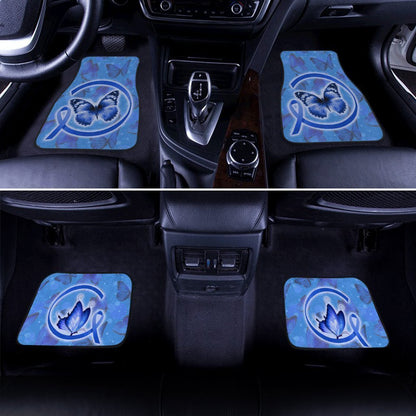 Butterfly Car Floor Mats Custom Colon Cancer Meaningful Car Accessories
