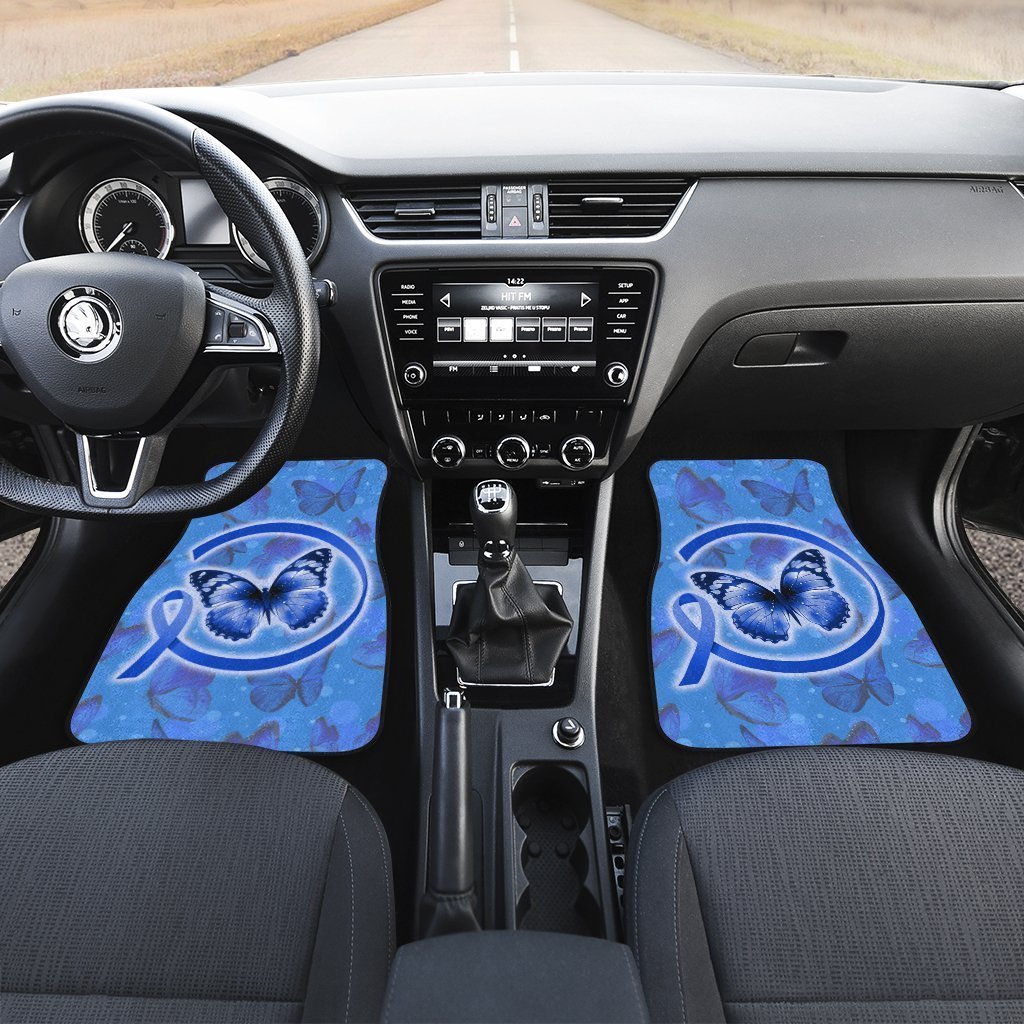 Butterfly Car Floor Mats Custom Colon Cancer Meaningful Car Accessories