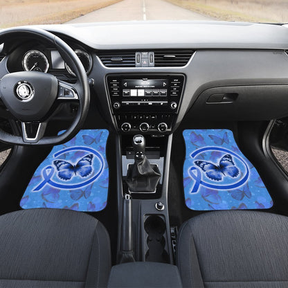 Butterfly Car Floor Mats Custom Colon Cancer Meaningful Car Accessories