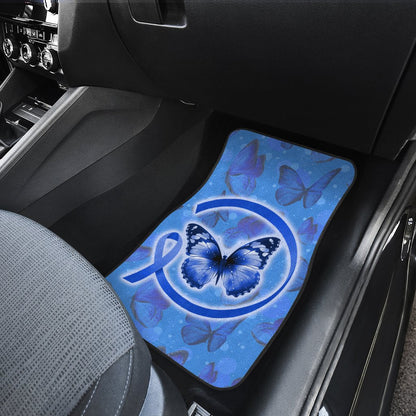 Butterfly Car Floor Mats Custom Colon Cancer Meaningful Car Accessories