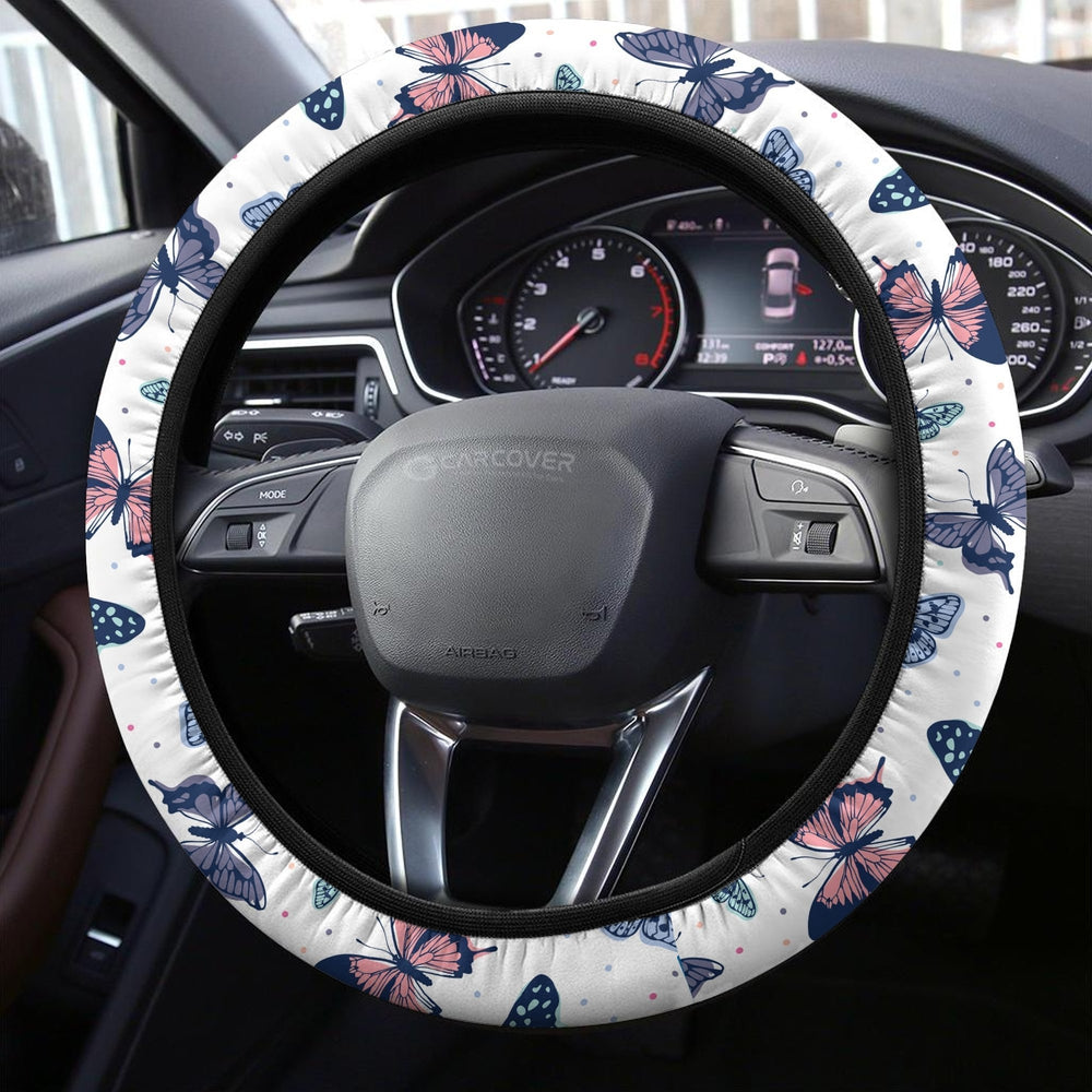 Butterfly Steering Wheel Covers Custom Beautiful Coloring Butterfly Car Accessories