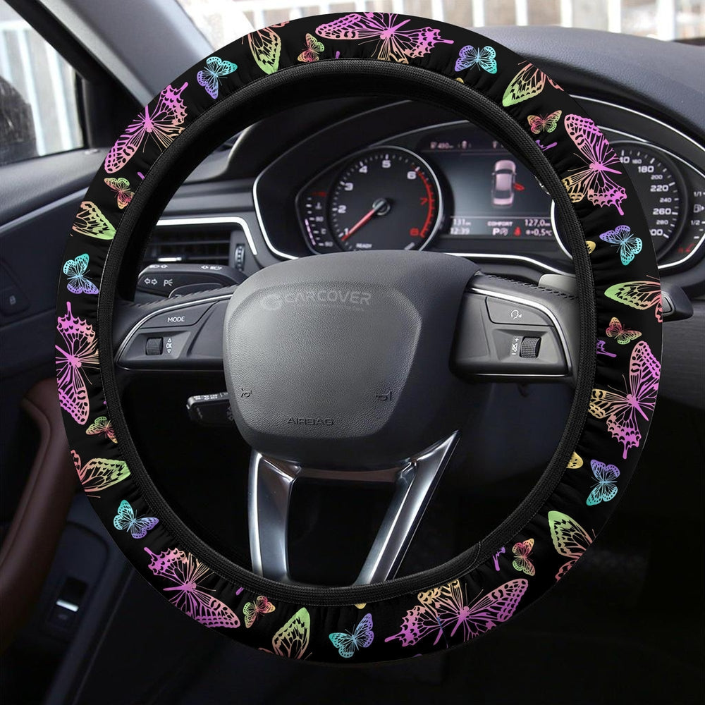Butterfly Steering Wheel Covers Custom Colorful Butterfly Car Accessories