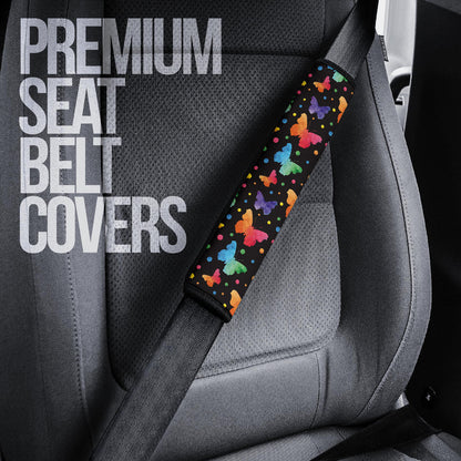 Butterfly Water Color Premium Custom Car Seat Belt Covers