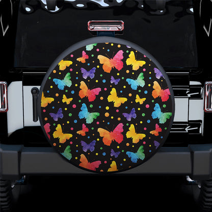 Butterfly Watercolor Spare Tire Cover