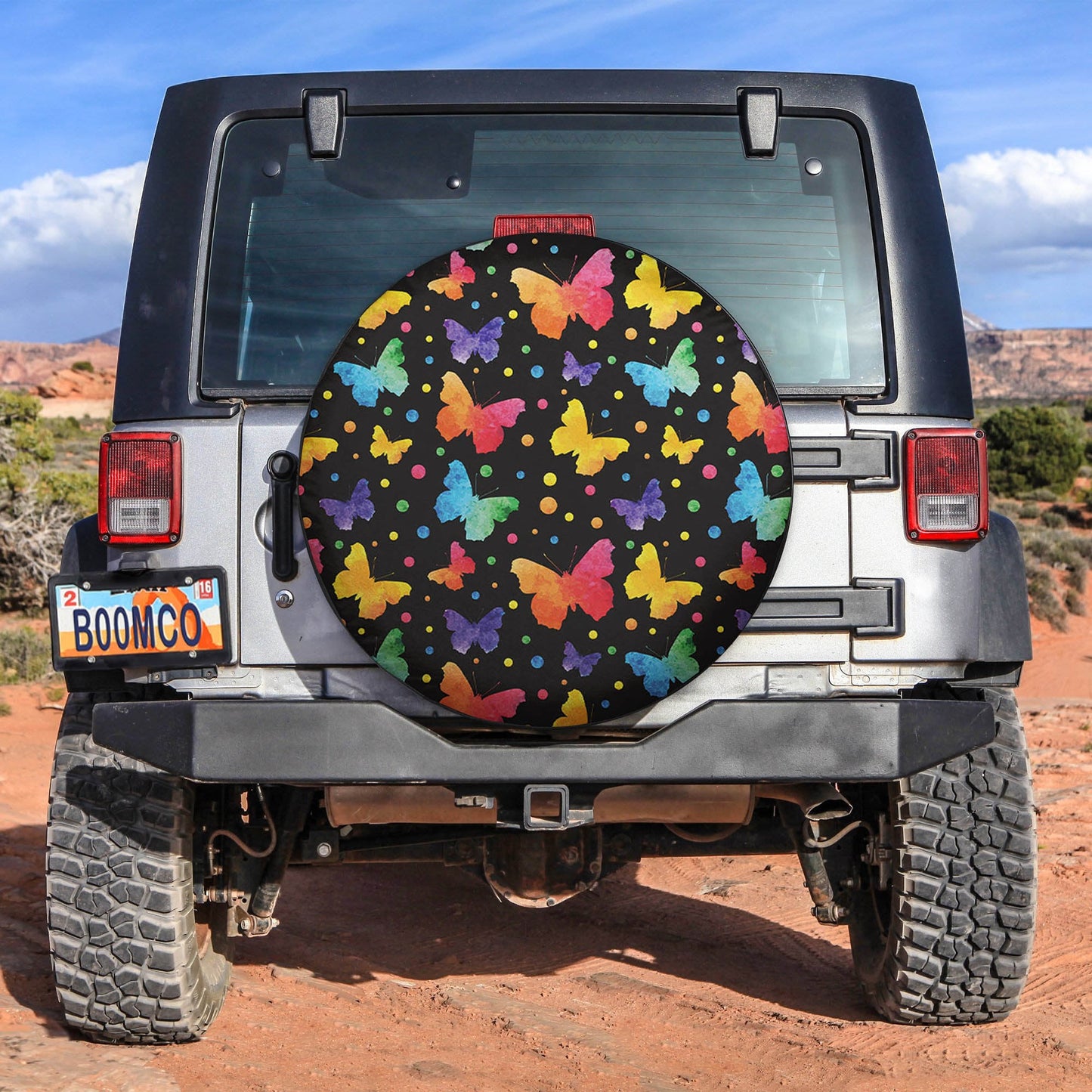 Butterfly Watercolor Spare Tire Cover