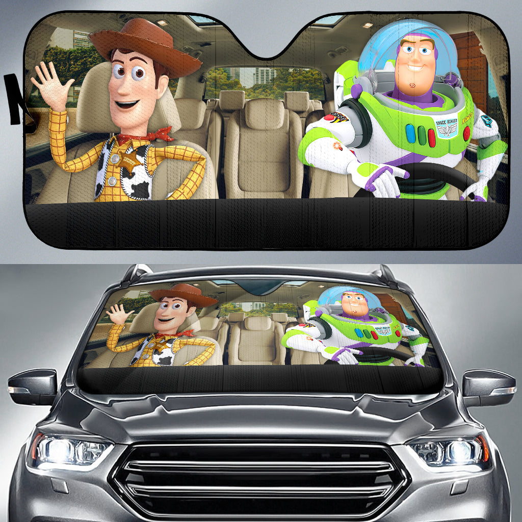 Buzz Lightyear And Woody Car Auto Sunshades