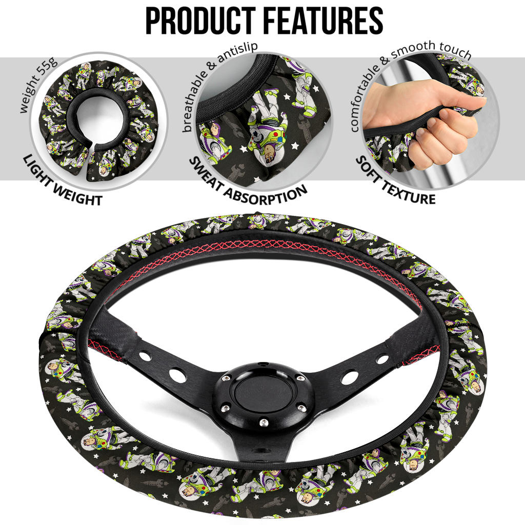 Buzz Lightyear Toy Story Premium Car Steering Wheel Cover