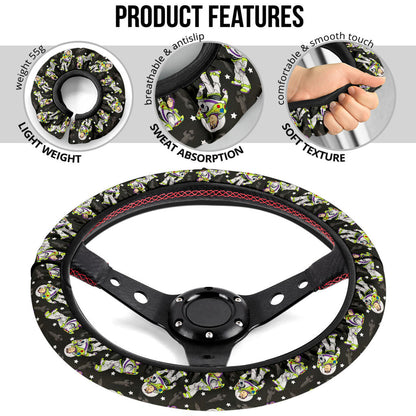 Buzz Lightyear Toy Story Premium Car Steering Wheel Cover